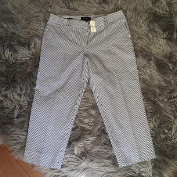 Talbots Signature Seersucker Striped Pants - Picture 1 of 7